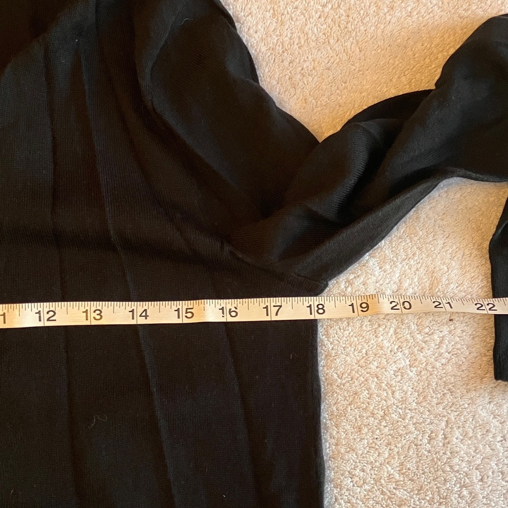 J. Crew Classic Black Cardigan lightweight Merino wool - Picture 5 of 6